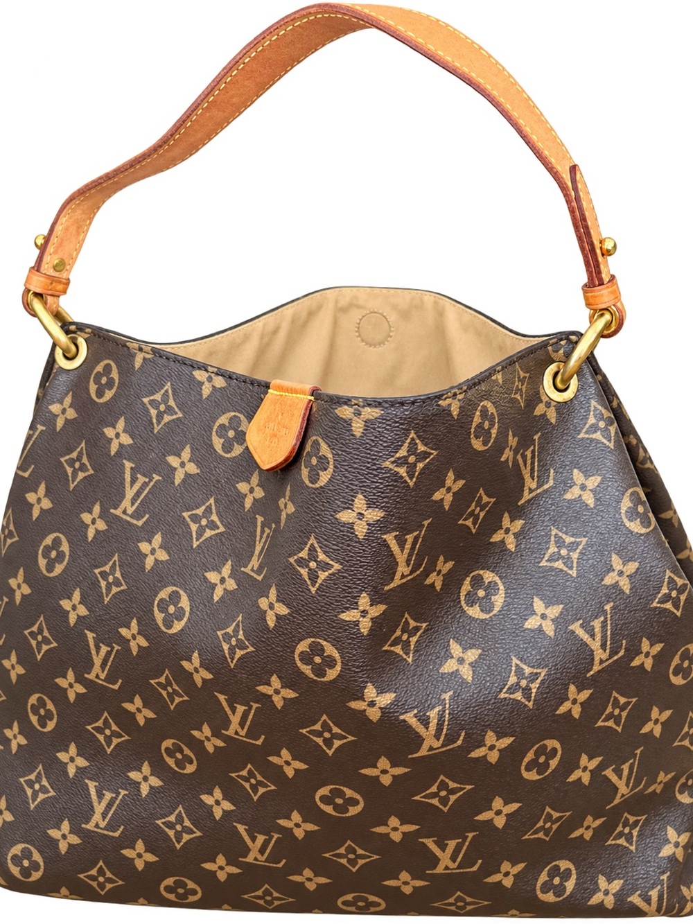 Louis Vuitton Monogram Grace MM Canvas Shoulder Bag in Brown and Tan